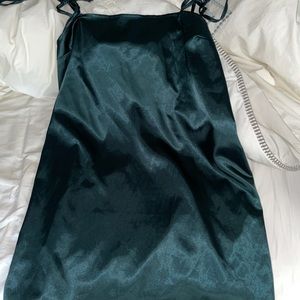 Urban outfitters satin green dress
